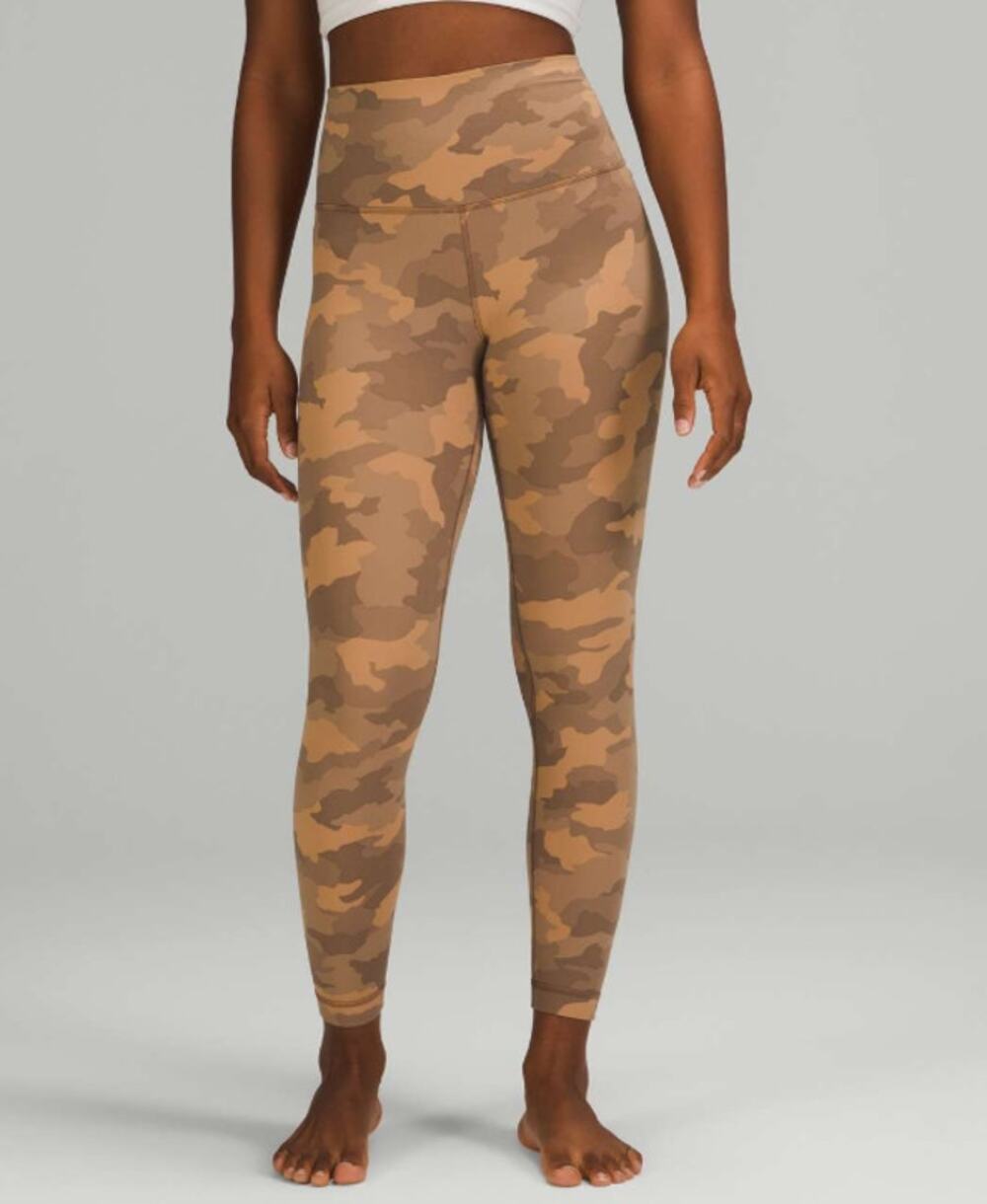 LULULEMON Women's Align High-Rise Pant 25" Size 18 Heritage Camo Beige EUC
